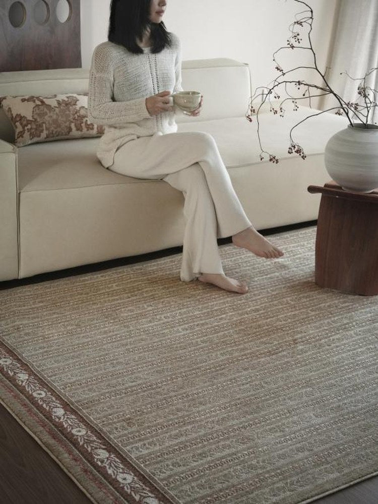 Vintage-Look Woven rug, styled at home