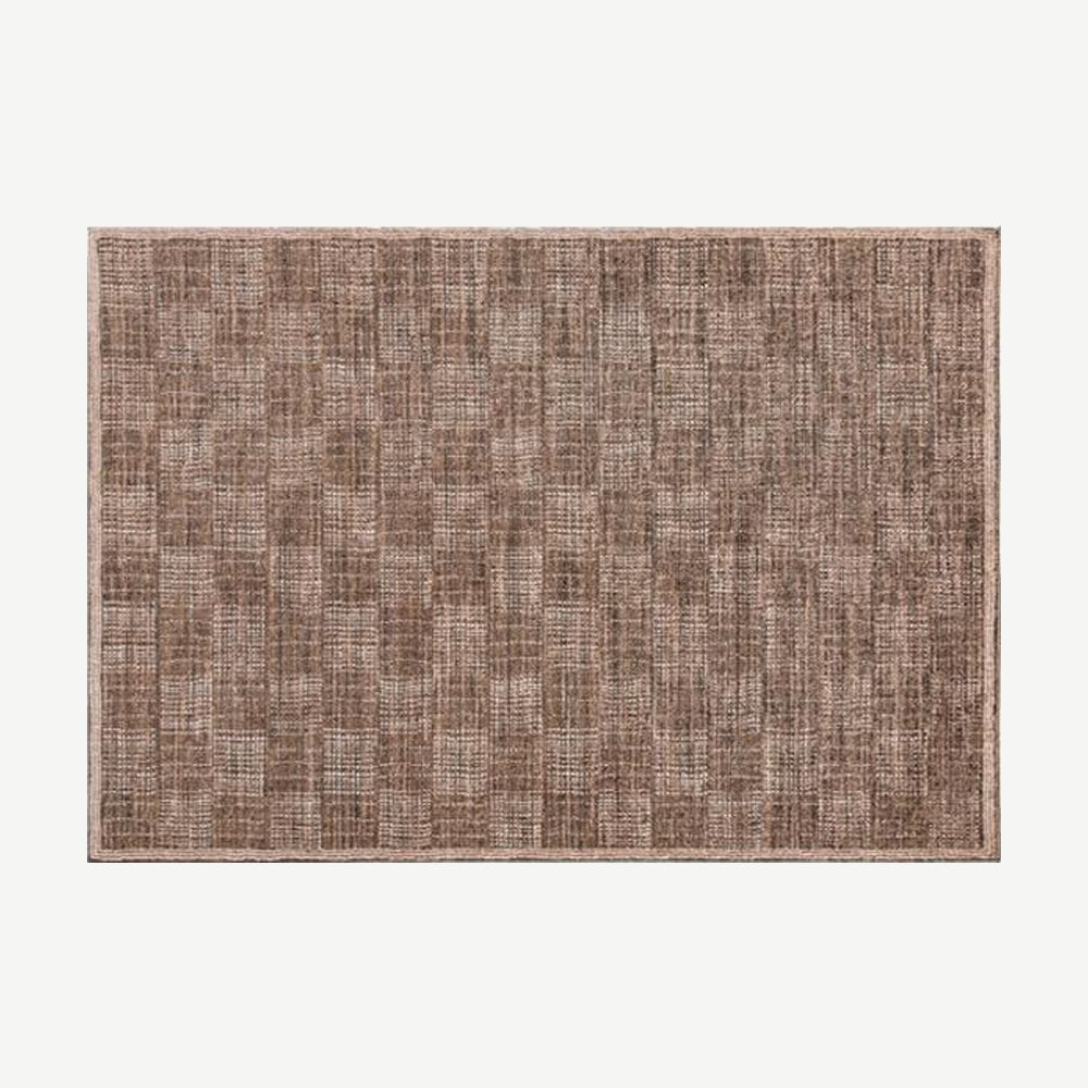 Vintage-Look Woven Rug in Terracotta Weave