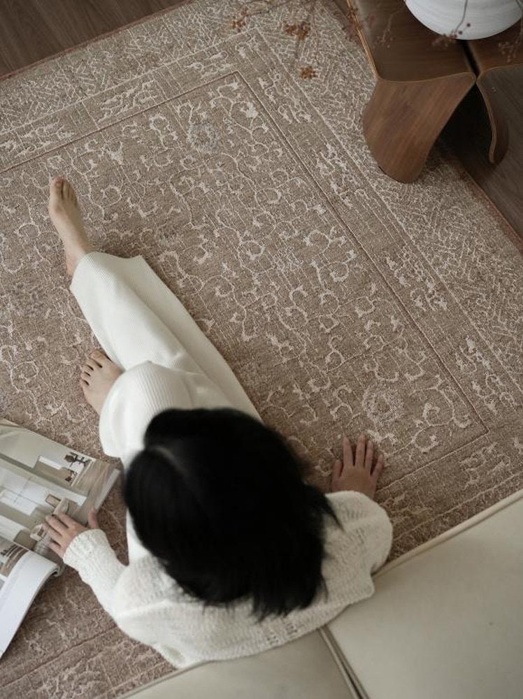 Vintage-Look Woven rug, styled at home