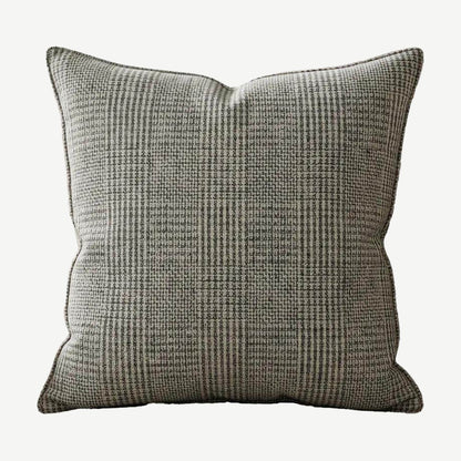 Charcoal Check jacquard cushion cover, 50 x 50 cm