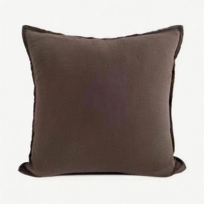 Enzyme-Washed Linen Cotton Cushion Covers in Black
