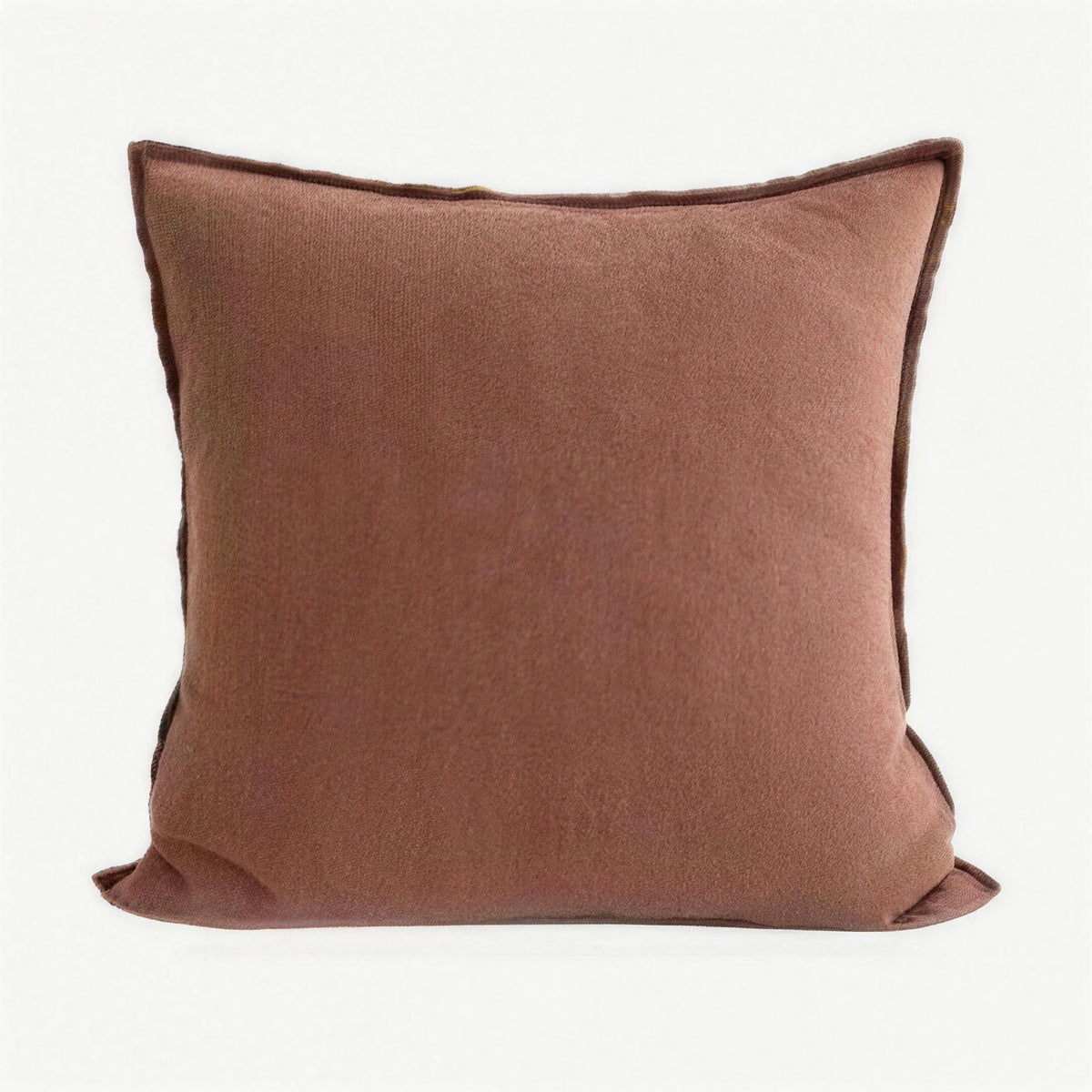 Enzyme-Washed Linen Cotton Cushion Covers in Caramel