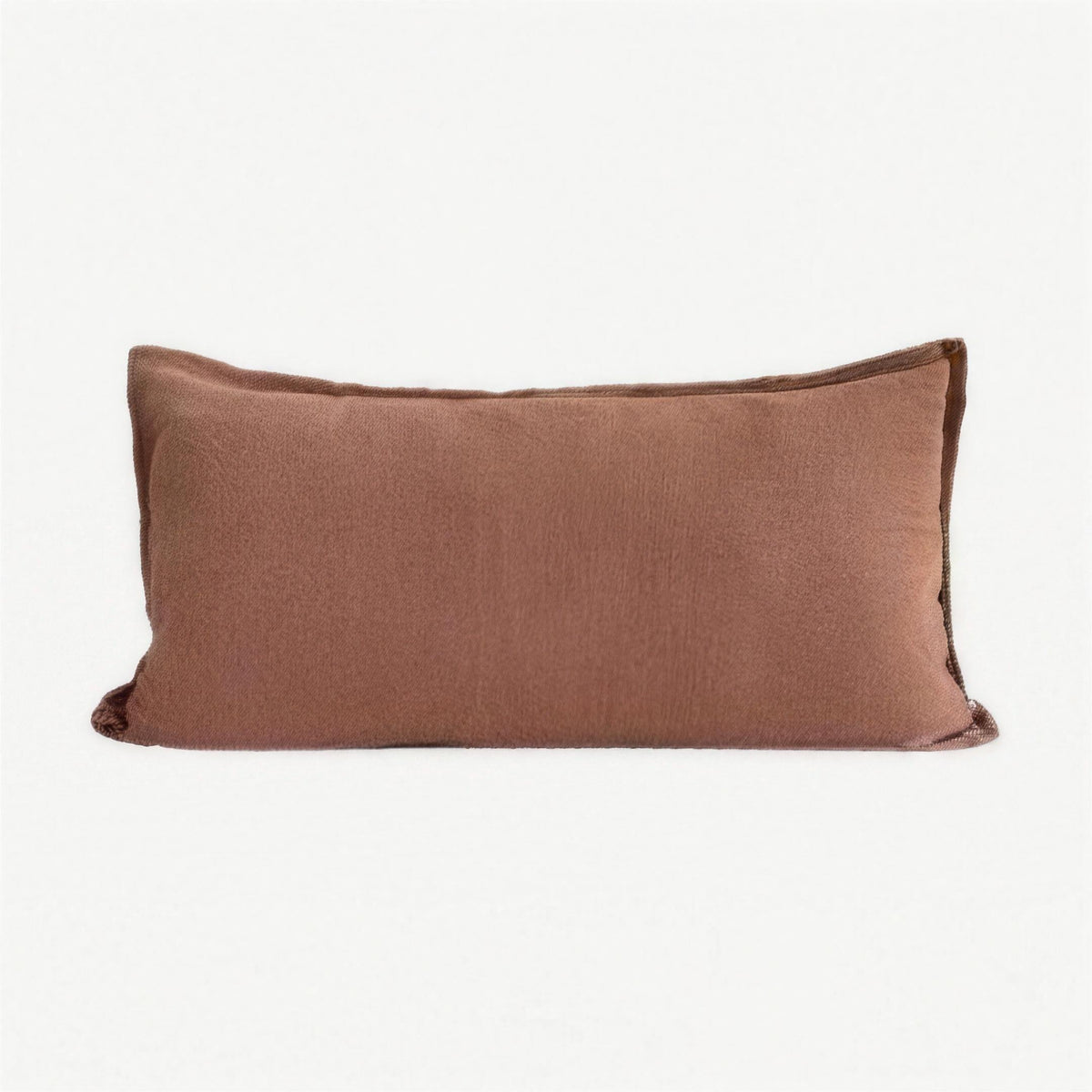 Enzyme-Washed Linen Cotton Cushion Covers in Caramel
