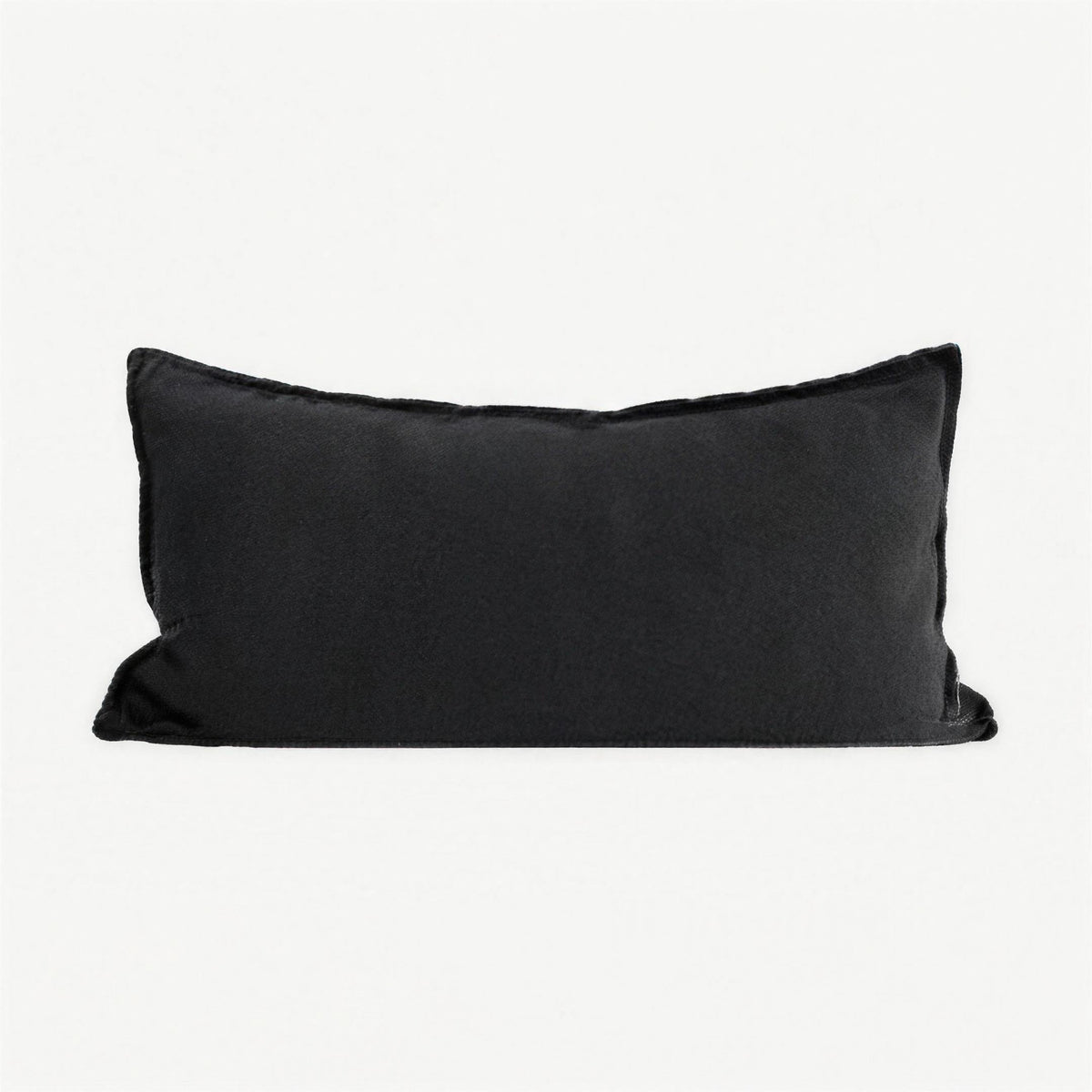 Enzyme-Washed Linen Cotton Cushion Covers in Coffee