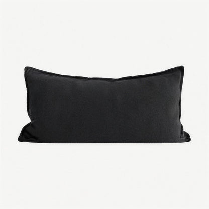Enzyme-Washed Linen Cotton Cushion Covers in Coffee