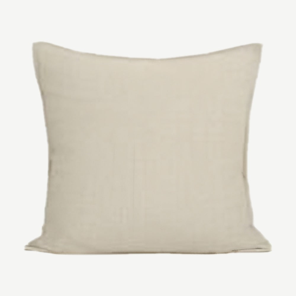 Enzyme-Washed Linen Cotton Cushion Covers in Flaxen