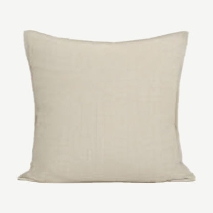Enzyme-Washed Linen Cotton Cushion Covers in Flaxen