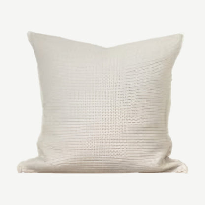 Ivory Jacquard Tassel Cotton Linen Cushion Covers