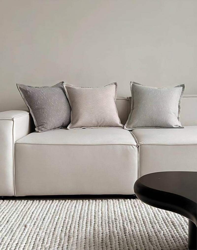 Flecked Jacquard Cotton Cushion Covers, styled at home