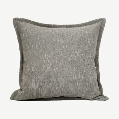 Flecked Jacquard Cotton Cushion Covers in Smoky Grey