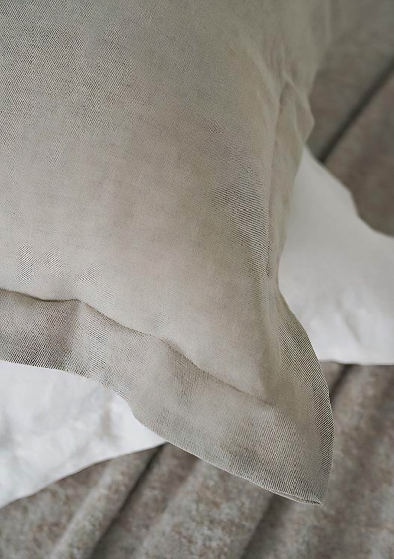 Flanged Linen Cushion Covers, styled at home