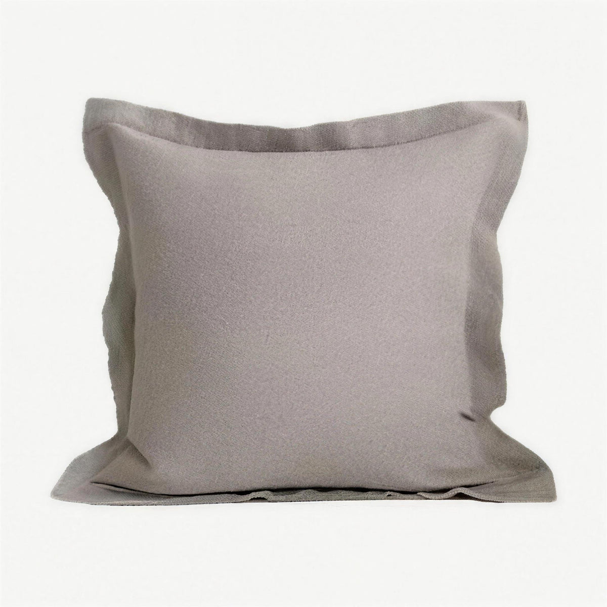 Flanged Linen Cushion Covers in Taupe