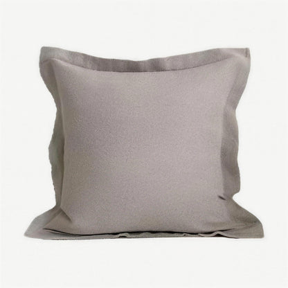 Flanged Linen Cushion Covers in Taupe