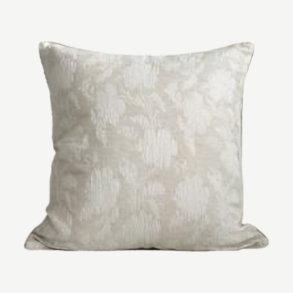 Ivory Peony Jacquard Viscose Cotton Cushion Covers