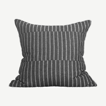Charcoal Stripe Jacquard Linen Viscose Cushion Covers