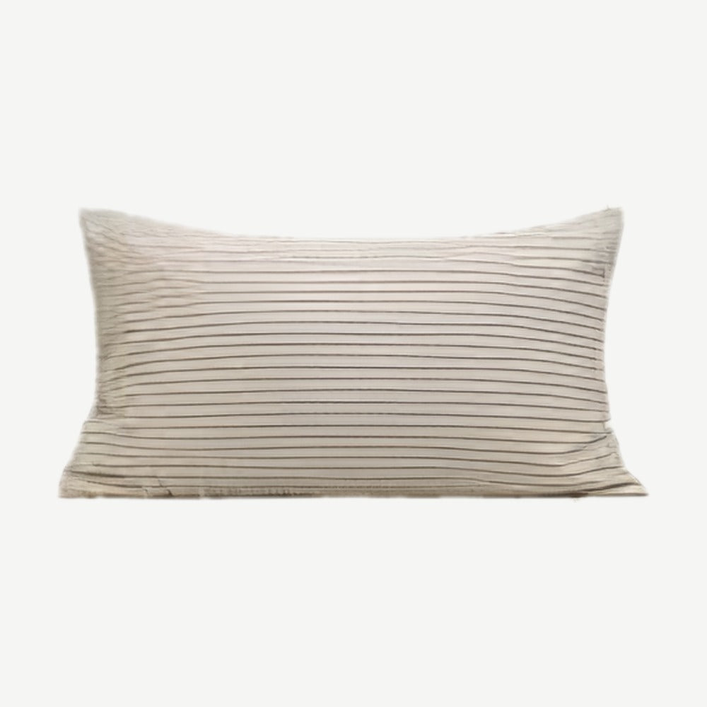 Pinstripe Jacquard Cotton Cushion Covers in Cream