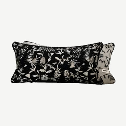 Black & Ivory Botanical Jacquard Cushion Covers