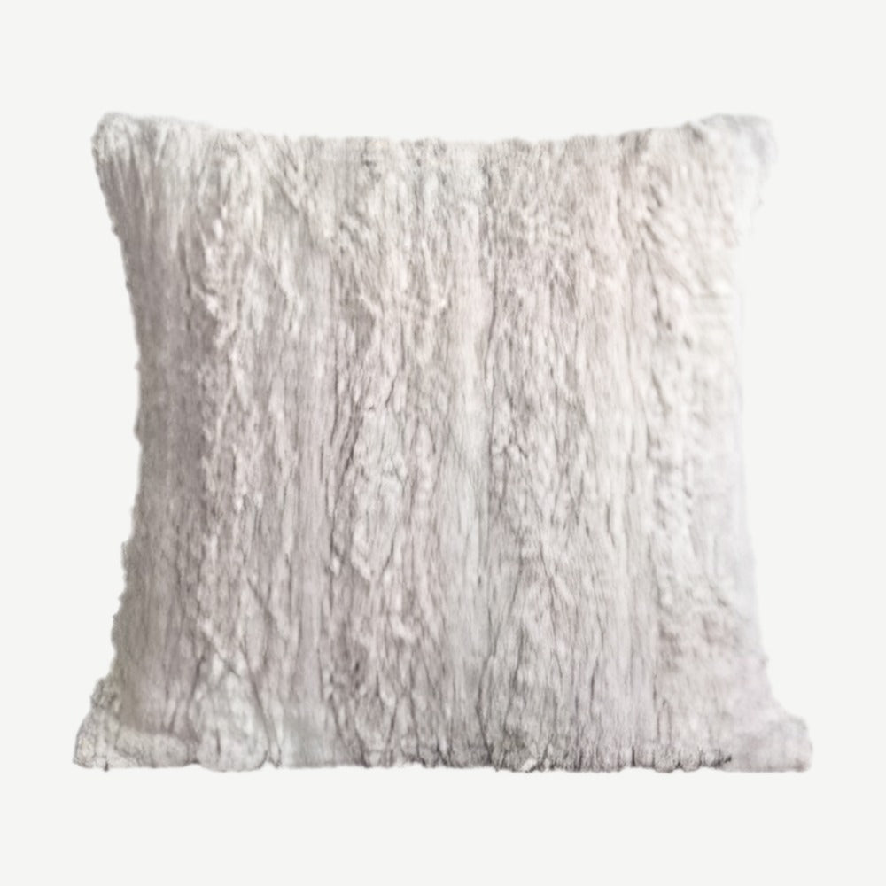 Ivory Sheepskin Faux Fur Cushion Covers