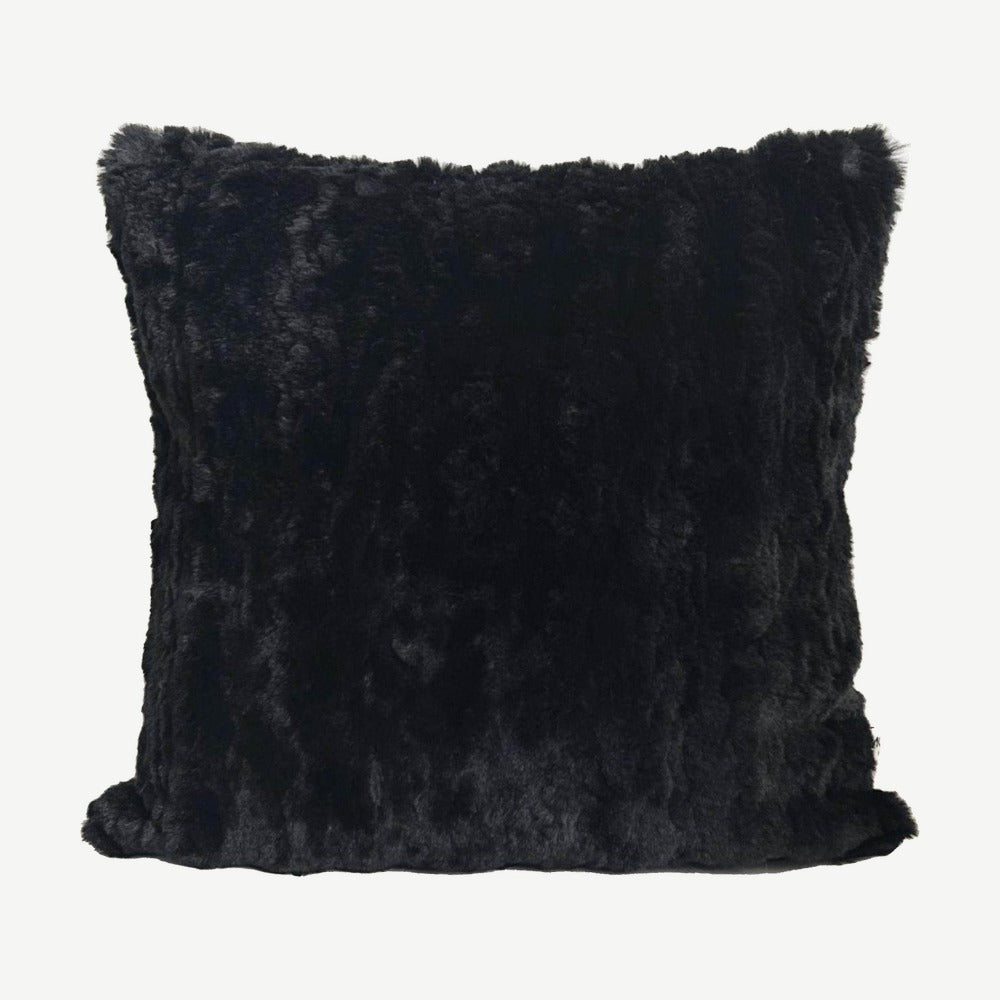 Black Faux Fur Cushion Covers