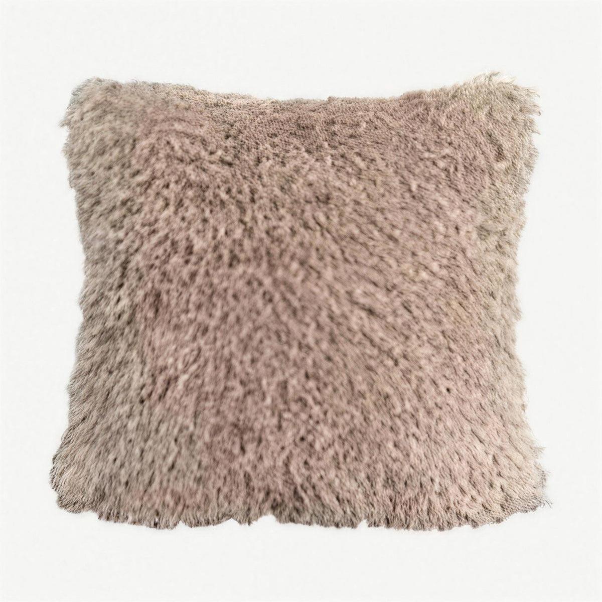 Shaggy Faux Fur Cushion Covers in Beige Apricot