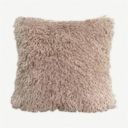 Shaggy Faux Fur Cushion Covers in Beige Apricot