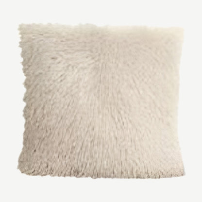 Shaggy Faux Fur Cushion Covers in Sand