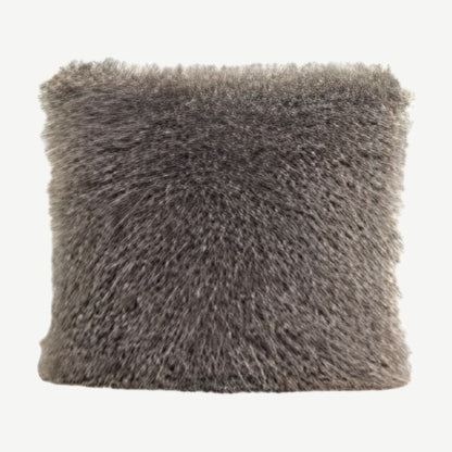 Shaggy Faux Fur Cushion Covers in Smoky Grey