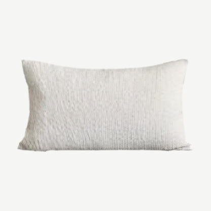 Ivory Jacquard Wool Cushion Covers