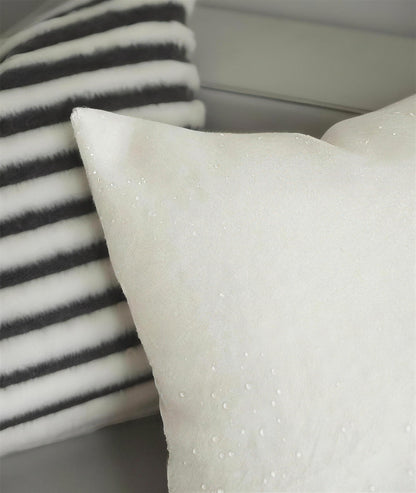 Ivory Jacquard Wool Cushion Covers, styled at home