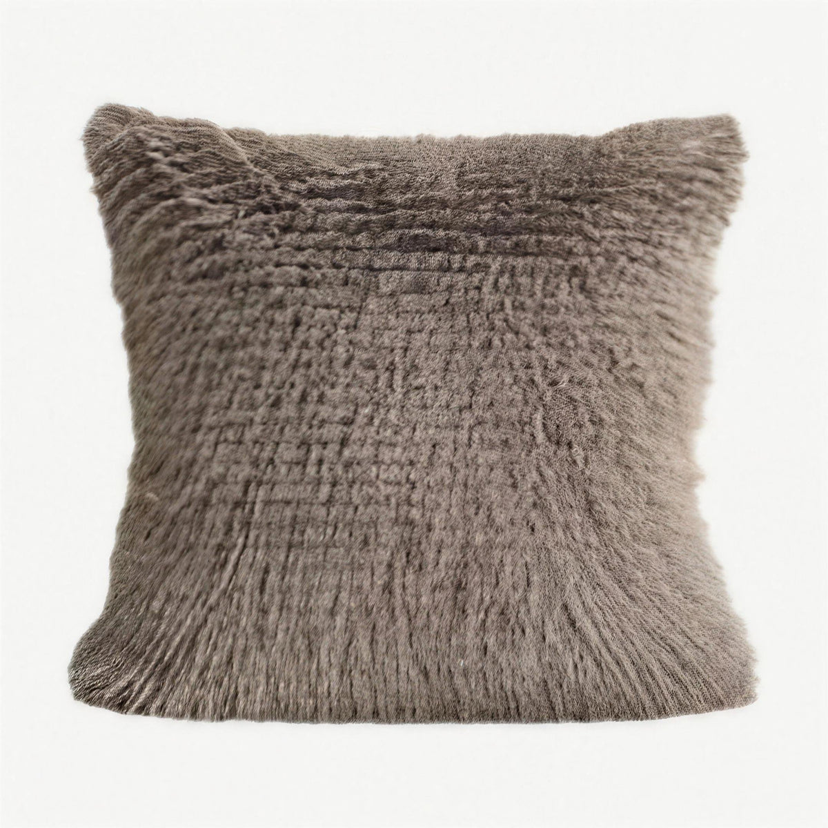 Faux Fox Fur Cushion Covers in Mocha