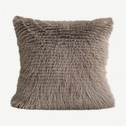 Faux Fox Fur Cushion Covers in Mocha
