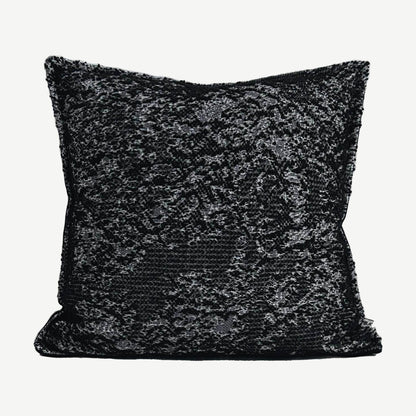 Black Crushed Jacquard Cushion Covers
