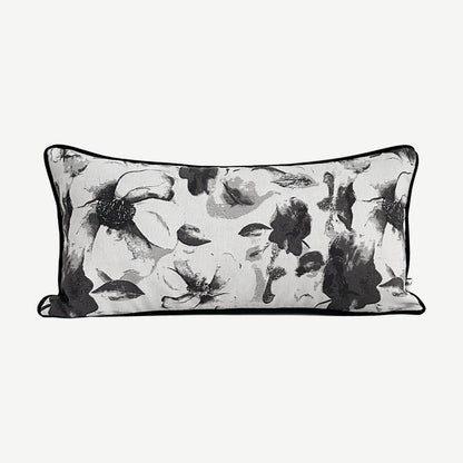 Black & White Floral Jacquard Cushion Covers