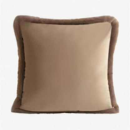 Faux Rabbit Fur Cushion Covers in Camel