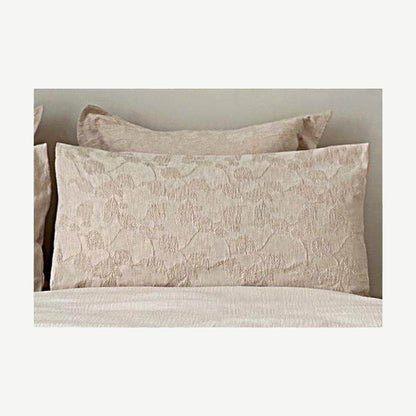 Cream Vine Jacquard Cotton Viscose Oblong Cushion Covers