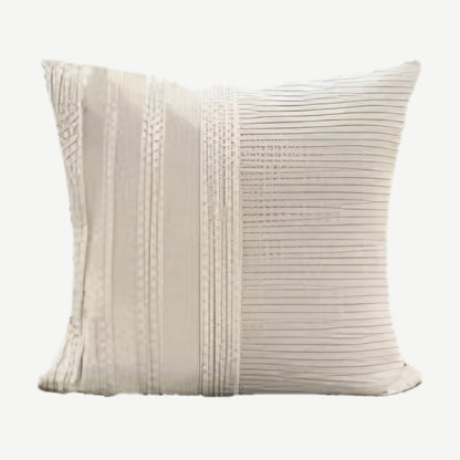 Ivory Banded Hand-Woven Cotton Linen Cushion Covers