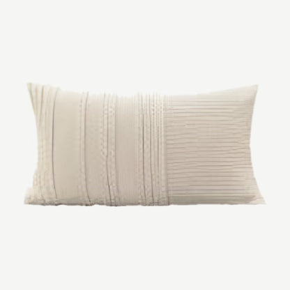 Ivory Banded Hand-Woven Cotton Linen Cushion Covers