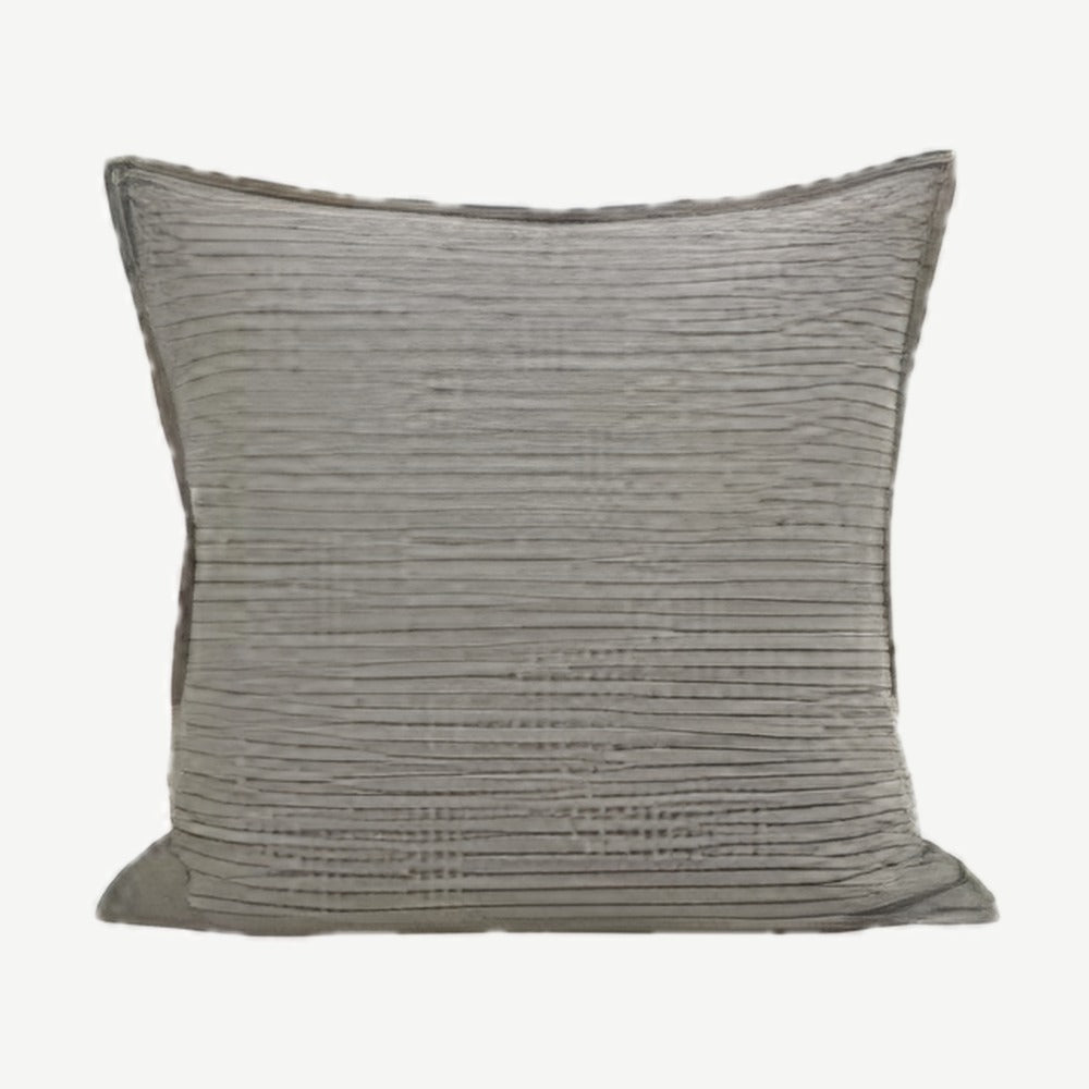 Ribbed Jacquard Cotton Cushion Covers in Flaxen