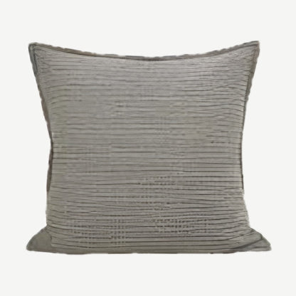 Ribbed Jacquard Cotton Cushion Covers in Flaxen