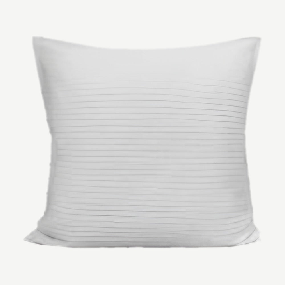 Ribbed Jacquard Cotton Cushion Covers in Ivory