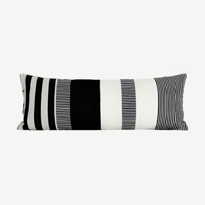Black & White Stripe Jacquard Cushion Covers