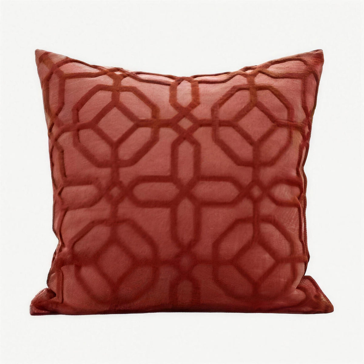 Red Lattice Embroidery Cushion Covers