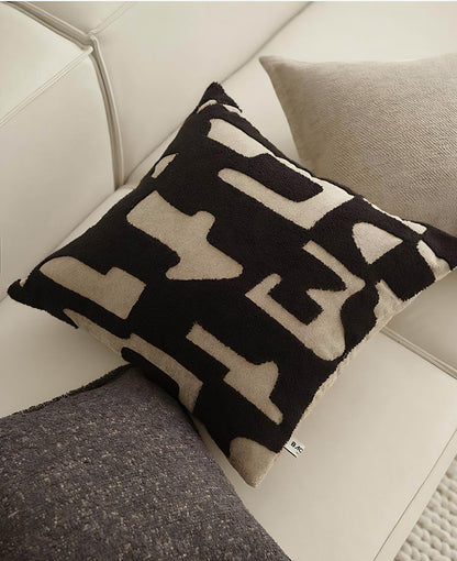 Charcoal Flecked Cushion Covers, styled at home