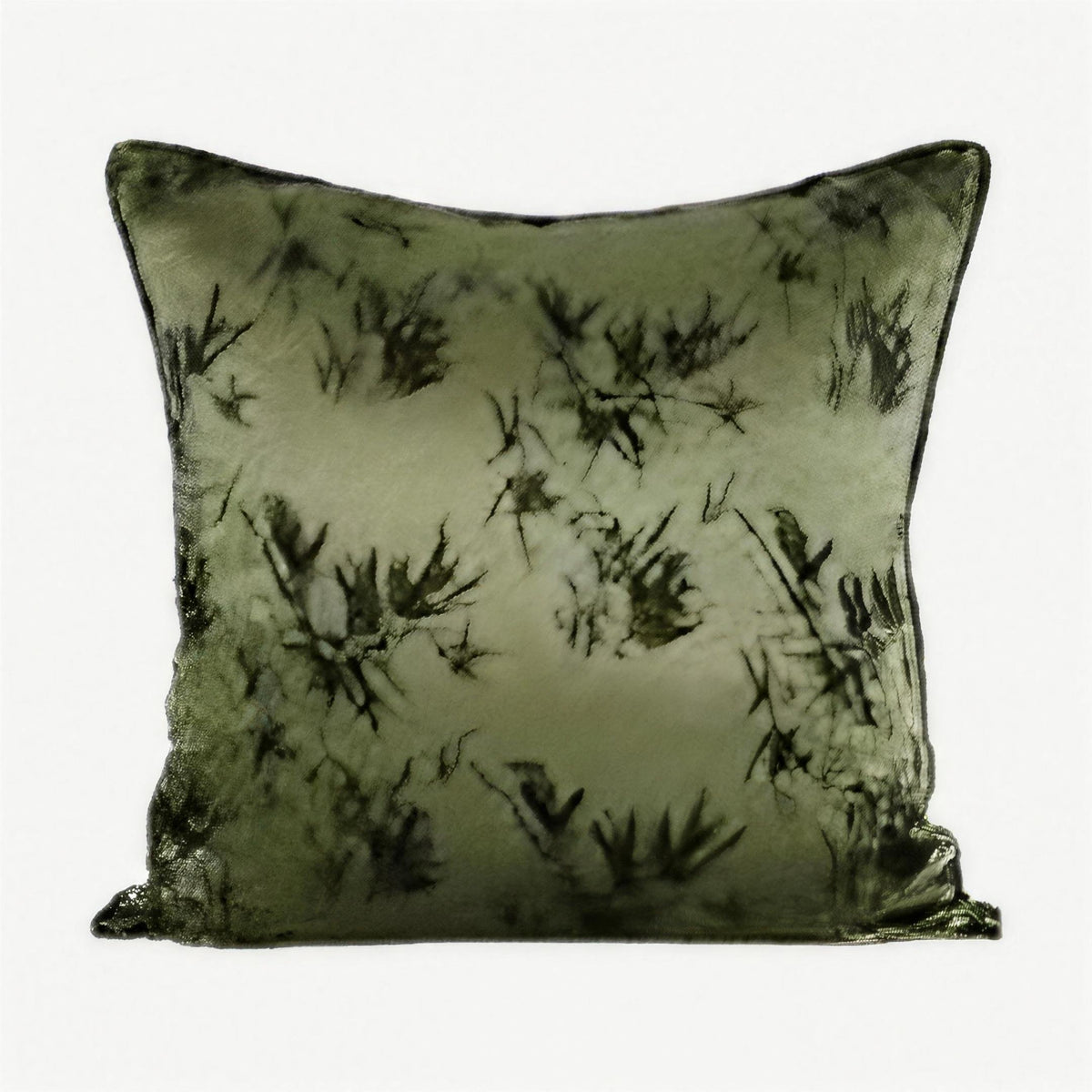 Bamboo Leaf Jacquard Cushion Covers in Sage Green