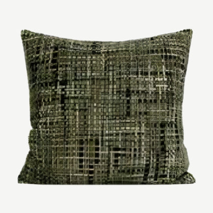 Green Tweed Jacquard Cushion Covers