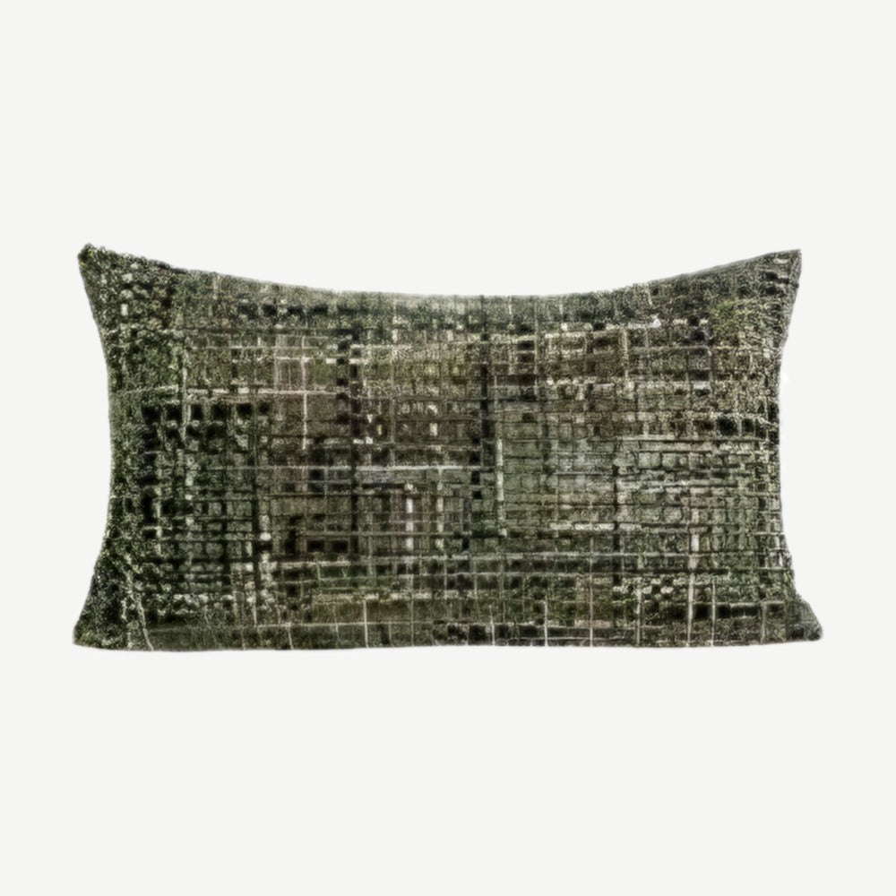 Green Tweed Jacquard Cushion Covers