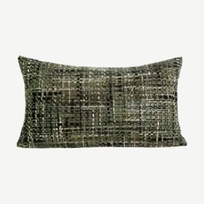 Green Tweed Jacquard Cushion Covers