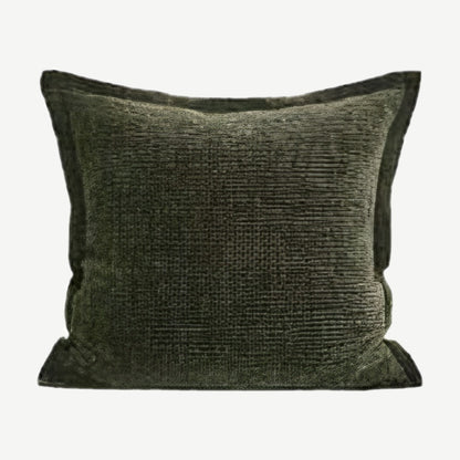 Moss Green Chenille Jacquard Cushion Covers