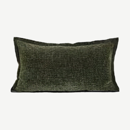 Moss Green Chenille Jacquard Cushion Covers