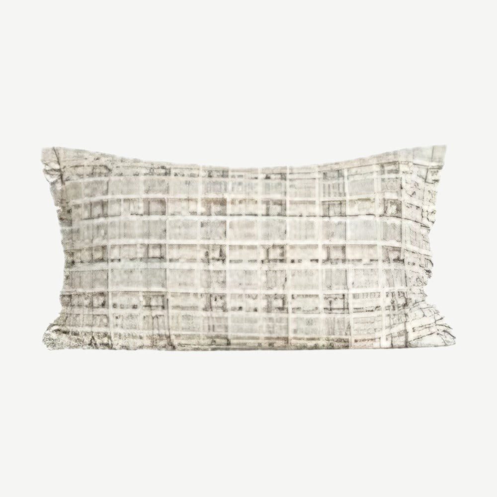 Ivory Tweed Jacquard Lumbar Cushion Covers